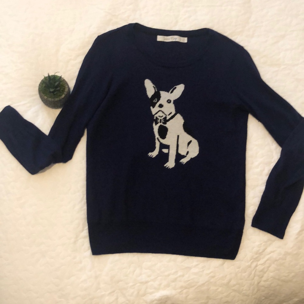 Frenchie Navy Sweater
